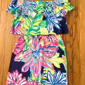 NWT Lilly Pulitzer Mansi Set -Travelers Palm